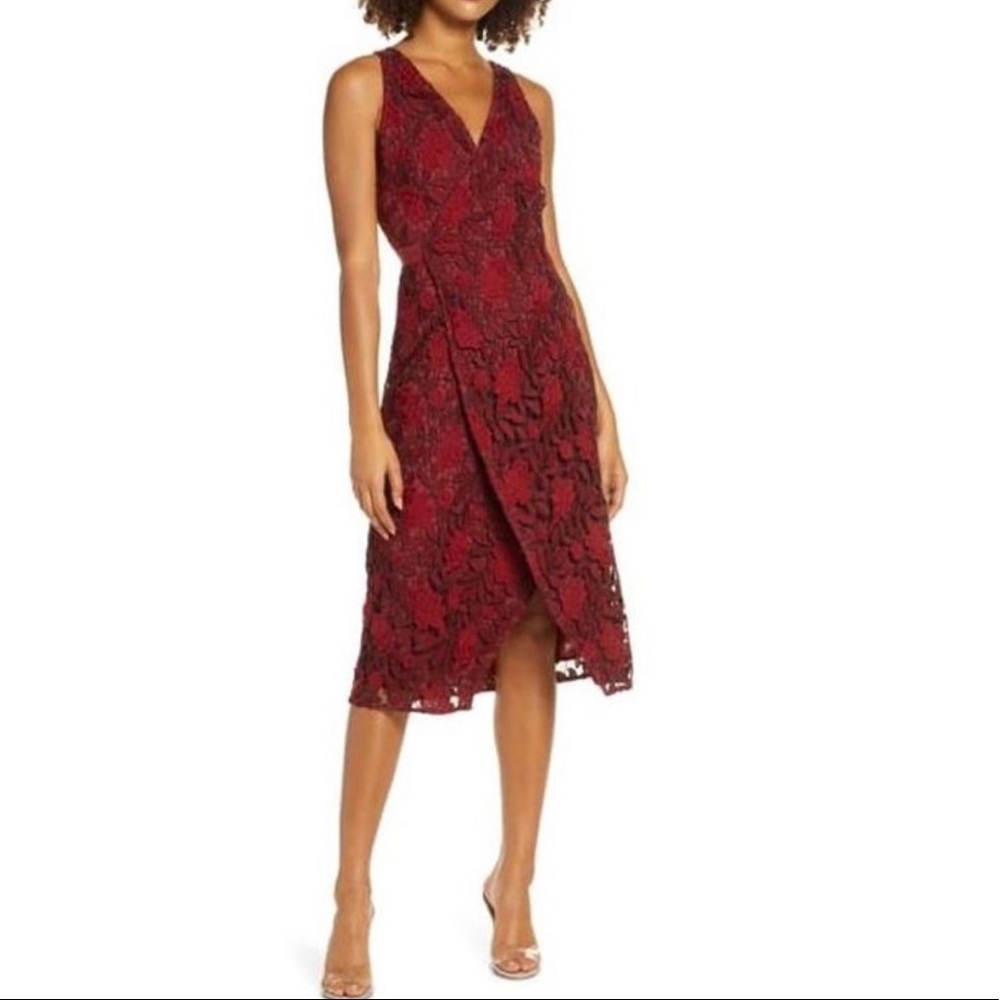 NWT Ali & Jay London Lace Wrap Midi Dress